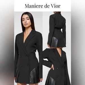 Maniere de Voir | Blazer Dress with Pleated Hem